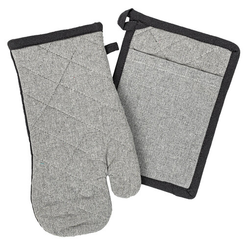 Potholder and trivet Heda grey, set of 2