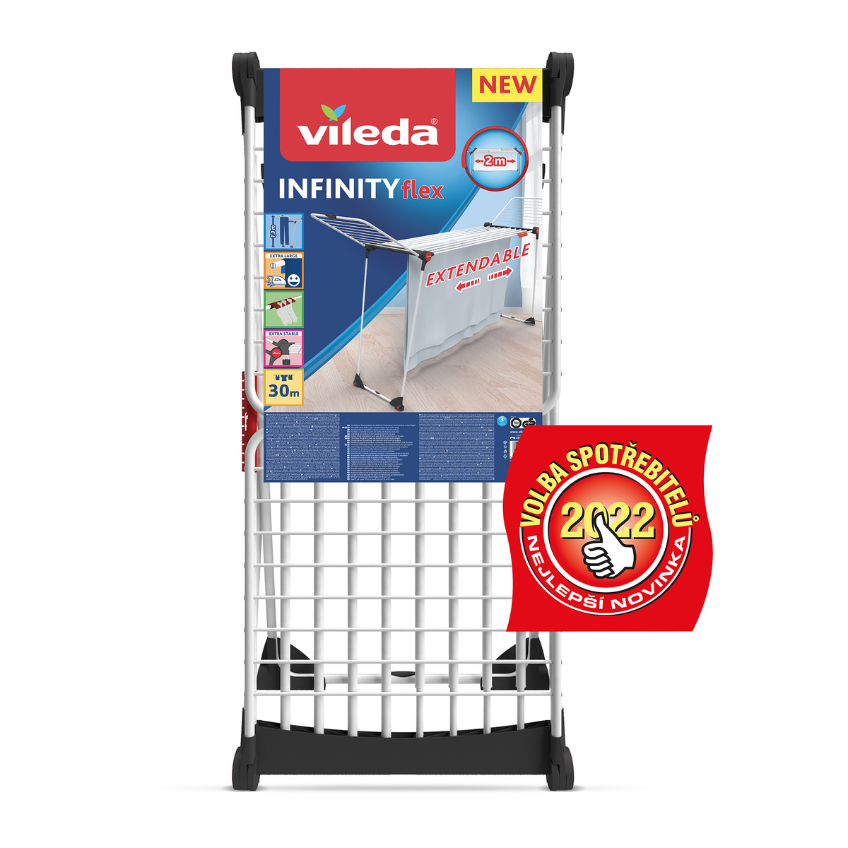 Vileda Infinity FLEX ruhaszárító, 30 m  termék 2. képe