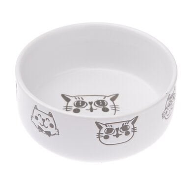 Miska ceramiczna dla kota 300 ml, biały, 12 x 4,8 cm