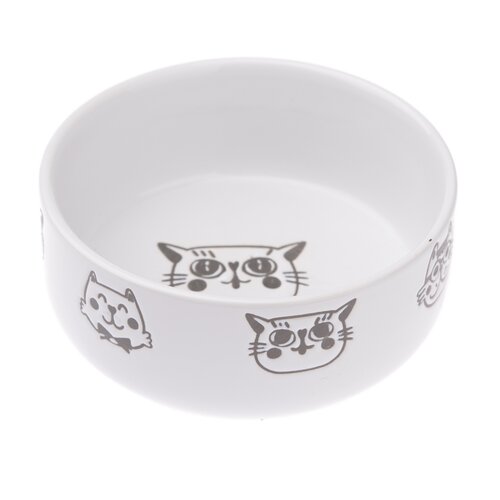 Miska ceramiczna dla kota 300 ml, biały, 12 x 4,8 cm