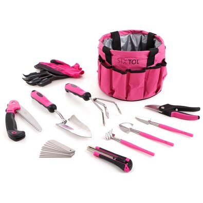 Sixtol Gartengeräte-Set Garden pink, 10 Stück