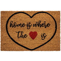 Кокосовий килимок для дверей Home is where  the heart is, 40 x 60 см