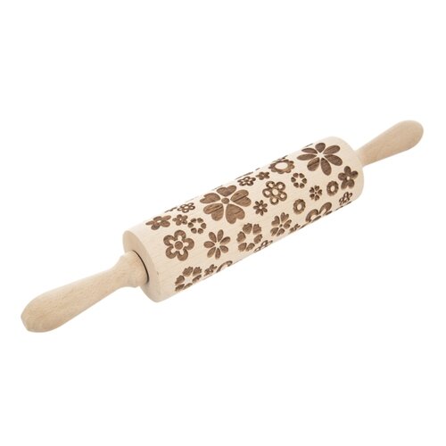 Orion Lesni valjček z dekorjem Cvet, 38 cm