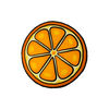 Plážová osuška okrúhla Pomaranč, 150 cm