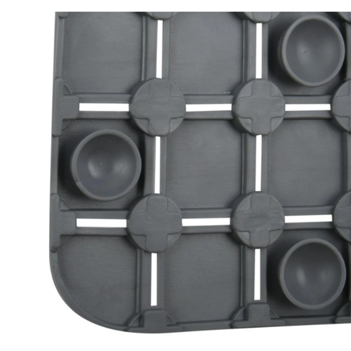 Spirella Protišmyková podložka do vane QUADRO Premium, sivá, 36 x 76 cm