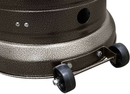 Plynový terasový ohřívač s regulátorem a ochranným obalem, bronzová