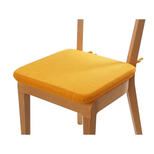 B.E.S. Petrovice Подушка для сидіння зі шнурками, жовтий, 40 x 40 см