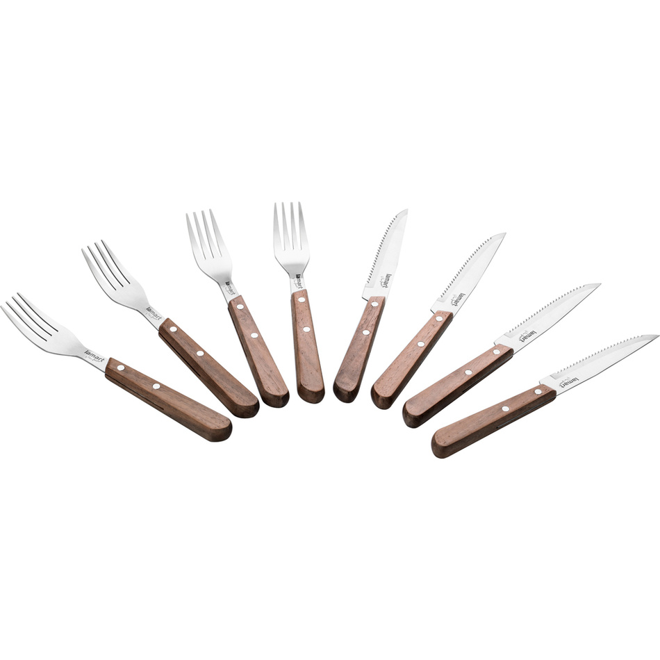 Lamart LT2062 steakový príbor Walnut, 8 ks