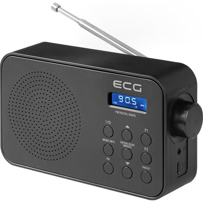 ECG R 105 radio, črn