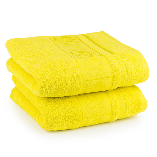 4Home ręcznik Bamboo, 2 szt., żółty, 50 x 100 cm