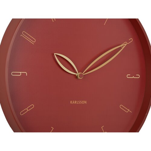 Karlsson 6012RD дизайнерський настінний годинникчервоний, діаметр 40 см