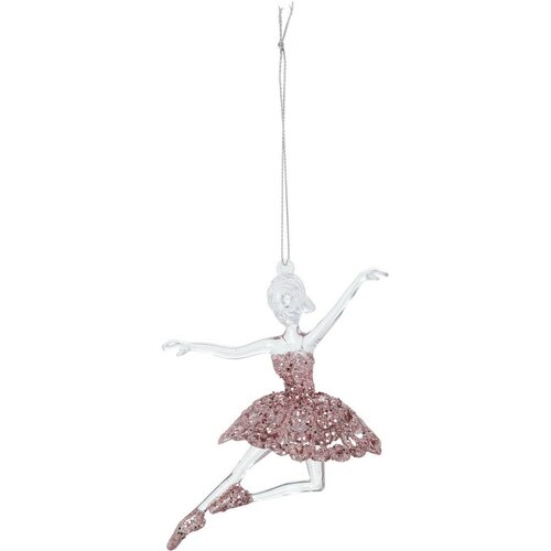 Weihnachtsschmuck-Set Ballerina 15 cm,  2 St., Rosa