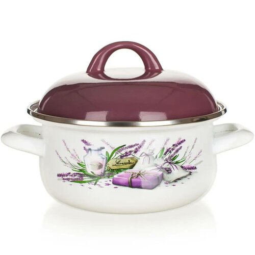 Banquet Smaltovaný kastrol Lavender 18 cm