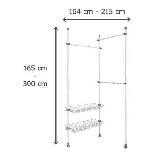 Wenko Teleszkopikus akasztók Herkules Duo, fehér