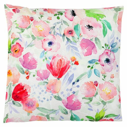 Kissen Pfingstrosen in Rosa, 45 x 45 cm