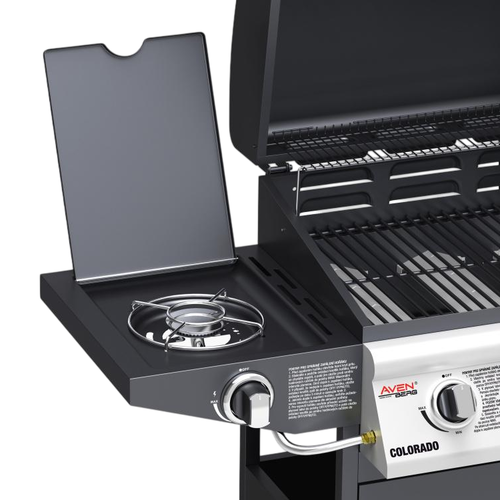 Avenberg Plynový BBQ gril s bočním hořákem Colorado, 126 x 53 x 105,5 cm