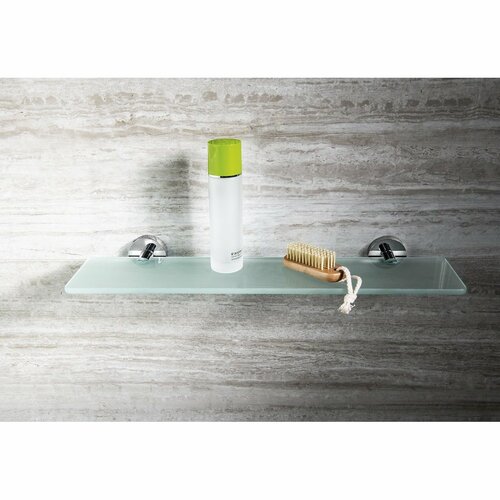 SAPHO XR009 X-Round nosilci za steklene police 8mm, srebrni