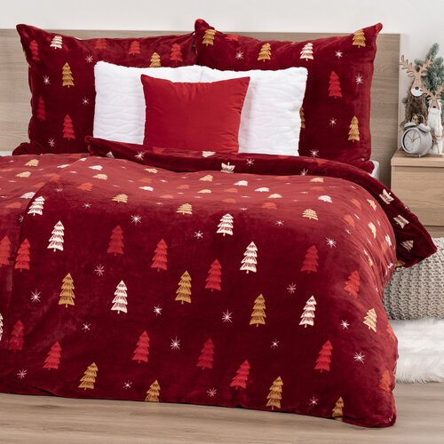 4Home Posteljnina iz mikroflanela Crimson Woods,140 x 200 cm, 70 x 90 cm