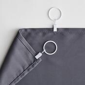 4Home Verdunkelungsvorhang mit Ringen Dublin Grau, 150 x 250 cm