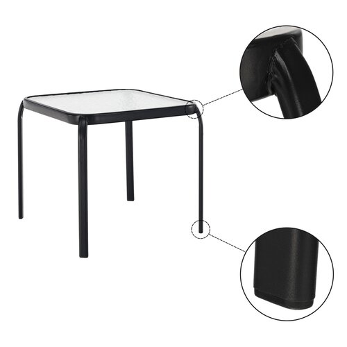 Garten Beistelltisch, Stahl/Edelstahl Glas, RAMOL