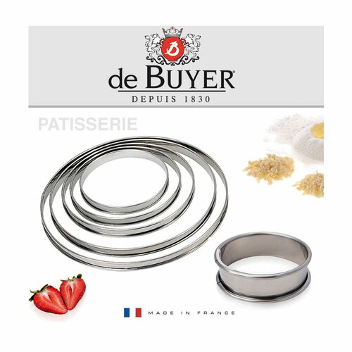 De Buyer 3091.12N okrągła rama do ciasta 12 cm, stal nierdzewna