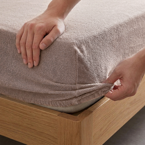 4Home Frottee-Bettlaken Ideal Walnuss, 60 x 120 cm