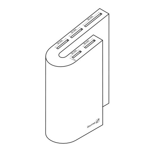 G21 Gourmet késblokk, bambuszból, 5 késhez