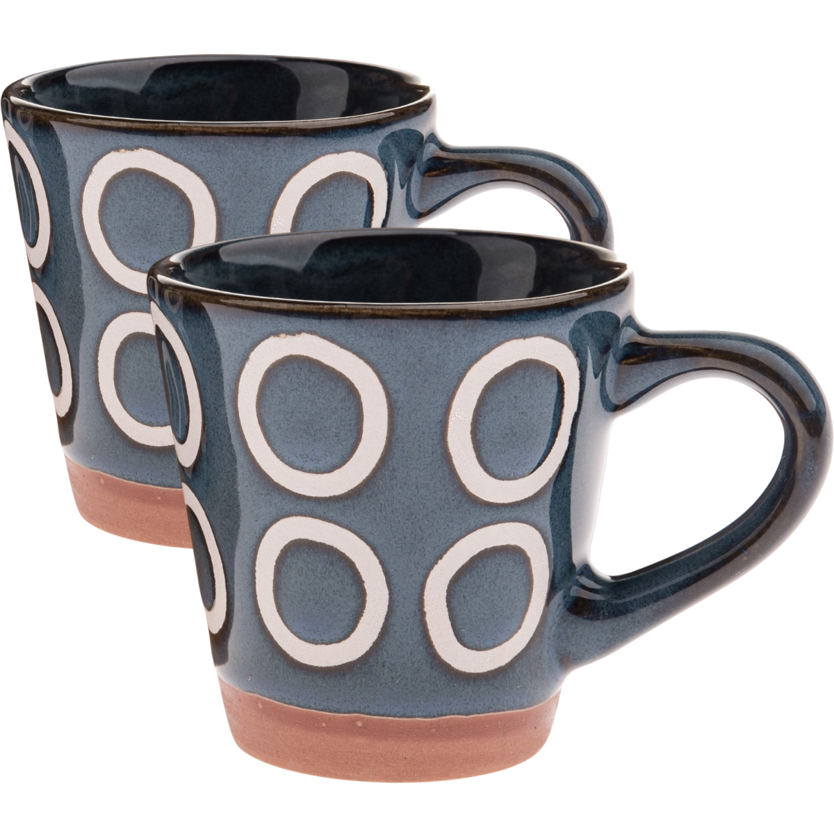 Zestaw 2 ceramicznych kubków Kroužky 100 ml,ciemnoniebieskie