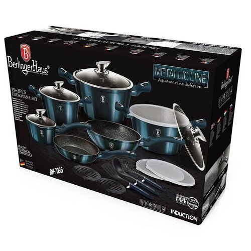 Berlinger Haus 18-dielna súprava riadu Aquamarine Metallic Line