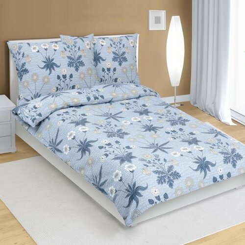 Bellatex Crepe posteljnina Meadow blue , 140 x 220cm, 70 x 90 cm