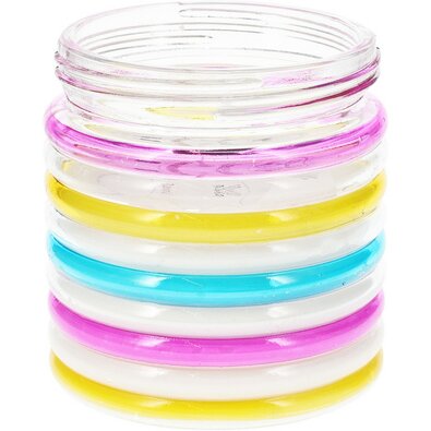 Repelentní svíčka Citronella Stripes, 780 g, 11 v 12 cm, růžová