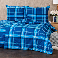 4Home Flanelové povlečení Blue plaid, 140 x 200 cm, 70 x 90 cm 4Home Flanelové povlečení Blue plaid