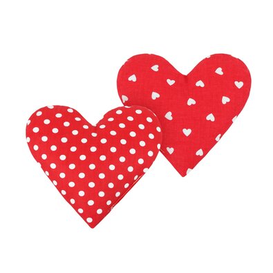 Bellatex Formkissen Herz 2er Set Rot, 18 x 20 cm