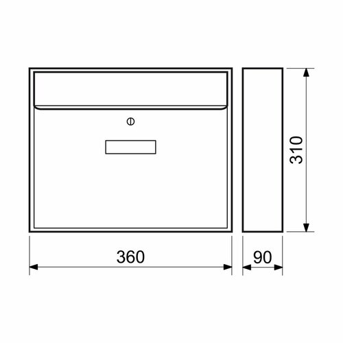 Jekleni poštni nabiralnik BK.31.S, srebrna