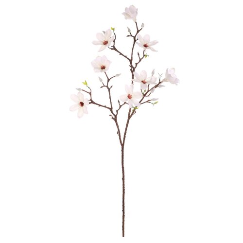 Floare artificială Magnolie albă, 30 x 10 x 85 cm