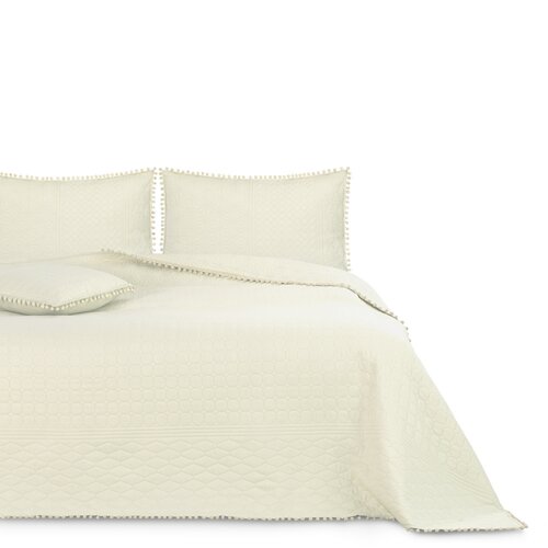 AmeliaHome Prekrivalo za posteljo Meadore krem ,220 x 240 cm