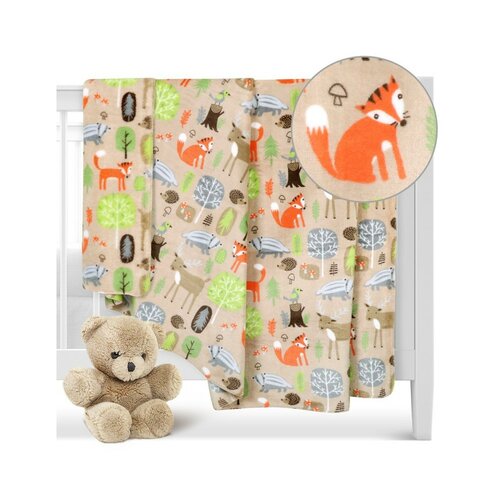 Bellatex Ella állatok az erdőben gyermek takaró,100 x 150 cm