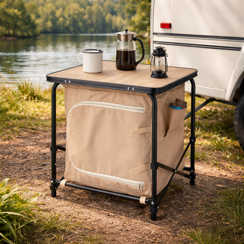 Campingtisch mit Stauraum 48 x 48 x 53 cm