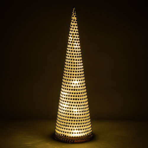 Svíticí LED dekorace kužel Diamonds, 47 cm