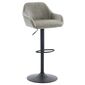 Scaun de bar din piele ecologică B-716 GREY3, gri