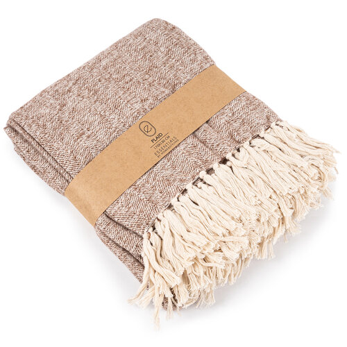 Плед коричневий, 130 x 170   см