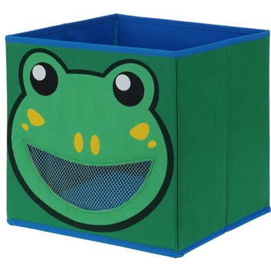 Textilný úložný box Žabka, 28 x 28 x 28 cm
