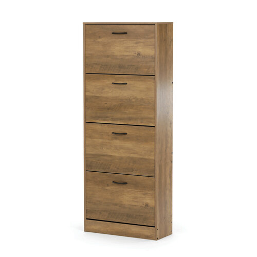 Výklopný botník se 4 přihrádkami COMPACT Elm, dekor jilm