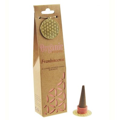 Set of 12 scented organic frankincense sticks withceramic holder