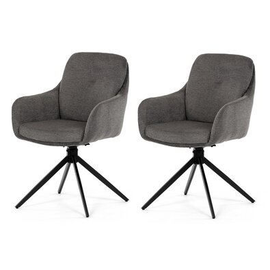 Set de scaune de sufragerie cu mecanism deîntoarcere DCH-P3174 GREY2, 2 buc.