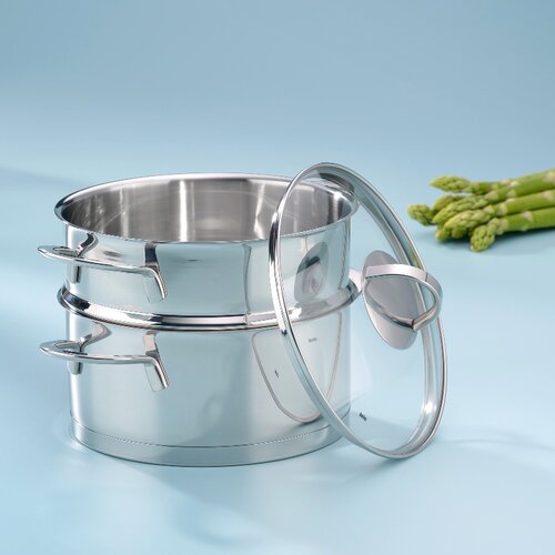 Kela Edelstahl-Dampftopf mit Deckel CAILIN, 20 cm