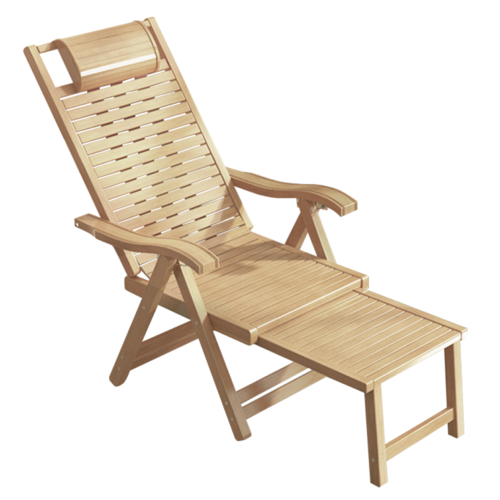Scaun de grădină reglabil, natural, bambus, URSEL