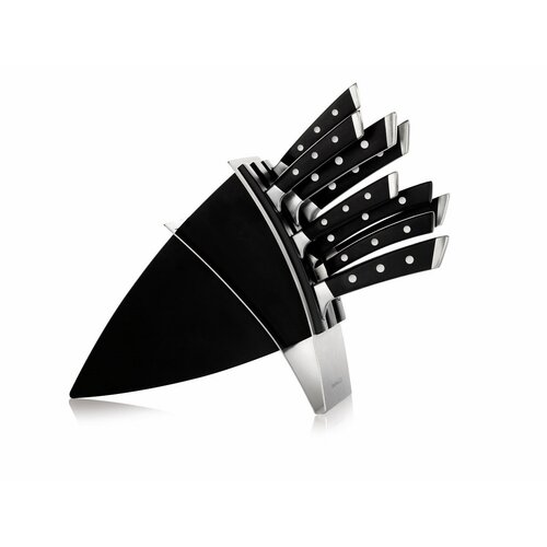 Blok na noże AZZA, z 7 nożami + nożyczki do drobiu