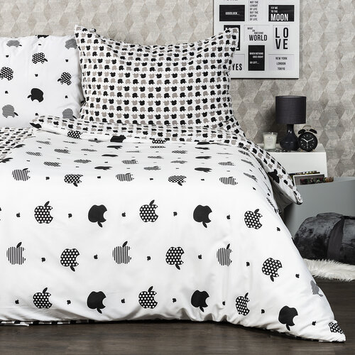 Lenjerie de pat micro 4Home Black fruit, 140 x 200 cm, 70 x 90 cm