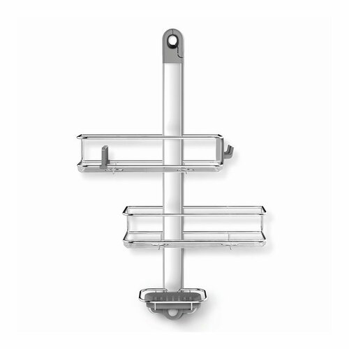 Simplehuman Regulowany uchwyt pod prysznic zpółkami